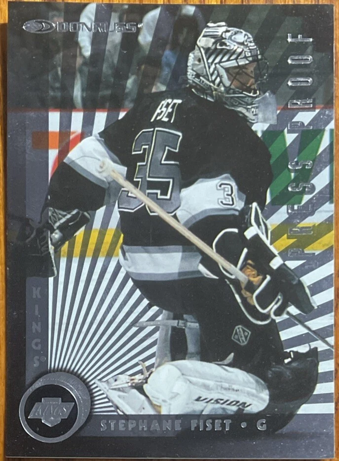 1997-98 Donruss Press Proofs Silver Stephane Fiset #179 #’d /2000 - Image 1 of 3