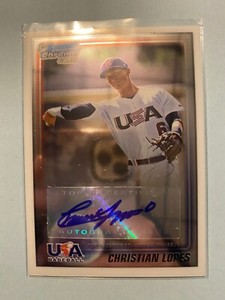 A37,303 - 2010 Bowman Chrome 18U USA Baseball Autographs #CL Christian Lopes