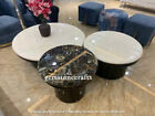 12"x12" Black Agate Coffee Side Table / Agate Drink Cafeteria Decors Table