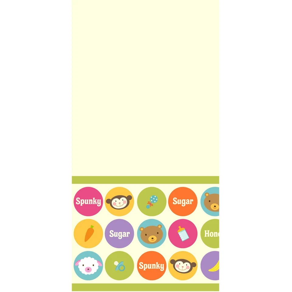 Baby Animal Dots Polka Safari Farm Cute Baby Shower PartyDecoration Tablecover - Image 1 of 1