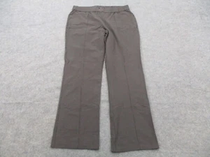 Eileen Fisher Pants Womens Large Brown Pleat Stretch Straight Elastic Waist - Picture 1 of 10
