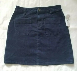 Neu MAISON JULES Jeansrock blau mit Taschen Damen 8 dunkle Waschung - Bild 1 von 5