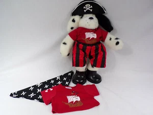 Vintage Build A Bear Dalmation im Piraten Outfit Schuhe Mütze Extra Shirt & Schal  - Bild 1 von 7