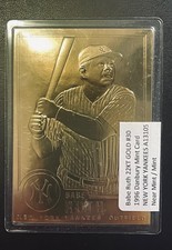 Babe Ruth #30 22 karat Gold Foil NEW YORK YANKEES 1996 Danbury Mint Card RARE