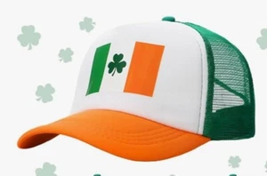 Cappello camionista St Patricks Day verde irlandese trifoglio berretto da baseball regolabile - Foto 1 di 8