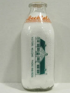 Botella de leche SSPQ Bechtel Bechtel's Dairy Royersford PA MONTGOMERY COUNTY adoración - Imagen 1 de 2