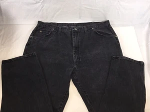 Wrangler Jeans Co Mens Relaxed Fit Straight Leg Black Jeans 44x30 - Picture 1 of 6