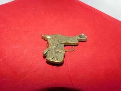VINTAGE COWBOY BRASS BELT BUCKLE (CHILD'S) - Image 1 of 4