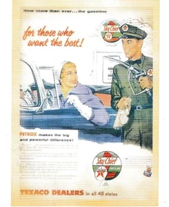 post card Vintage style advertising TEXACO GASOLINE who want the best Sky Chief - Picture 1 of 1