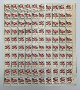 US Stamp Sheet Of 100 Red G Old Glory Postage Stamps USA United States 21-439 - Picture 1 of 12