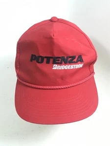 Cappello Berretto Baseball Snapback Ricamato Rosso Logo Bridgestone Potenza - Foto 1 di 4