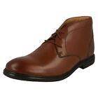 Mens Clarks Smart Rounded Toe Lace Up Leather Boots Banbury Mid