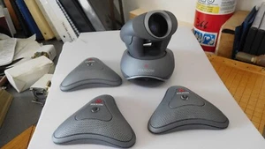 POLYCOM MPTZ-5P 2215-50370-001RA. + 3 EA. 2201-20250-002 MICROPHONES - Picture 1 of 5