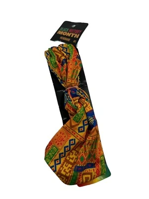 Black History Month Womens Multicolor Headwrap Sport Headband Stretchy Sweatband - Image 1 of 4
