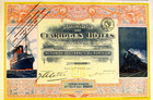 Compagnie de Claridges Hotels hist Aktie Paris 1921 Frankreich France Schiff Lok
