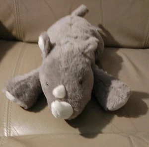 Carter's Grey Rhino Laying Plush Baby Toy Stuffed Animal Lovey 67298 Rhinocerous - Picture 1 of 8