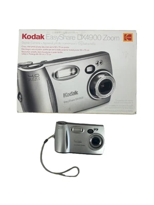 Kodak EasyShare DX4900 Silver w/Case and Original Box Tested Charity - Image 1 of 4
