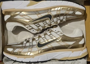 W Nike P-6000 White Gold Grain Trainers Size Uk 8.5 Fast Shipping In Box Rare ✅️ - Bild 1 von 8
