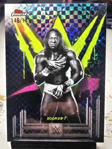 2025 Topps Finest WWE - #24 Booker T Blue Checkerboard Refractor /149 - Picture 1 of 2