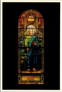 Cartolina St. Philip Tiffany Studio VETRO COLORATO Blandford Church 4x6 - Foto 1 di 2