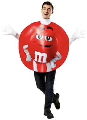 Nueva túnica de espuma M&Ms - Disfraz unisex para adulto - Disfraz de Halloween rojo talla única Foto 1 de 3