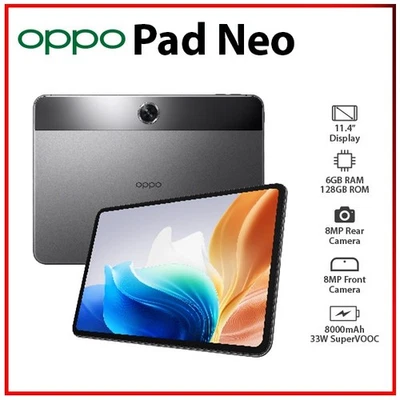(Wi-Fi) NEW OPPO Pad Neo 6GB+128GB GREY Bluetooth Octa Core Android PC Tablet - Bild 1 von 4
