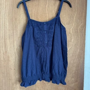 Papaya Size 18 Navy Strappy Embroidered Blouse - Picture 1 of 13