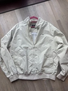 Mens Harrington Lacoste Jacket, Size XXL, Cream, Metal Logo - Picture 1 of 4