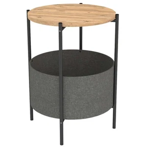 Nyx Mesa de Centro 43x60cm Gris con Superficie en Roble Safir, Patas de Metal, M - Imagen 1 de 5