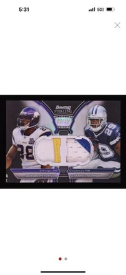 Adrian Peterson Demarco Murray 2011 Bowman Sterling Dual Jersey   #23/25 - Image 1 of 2