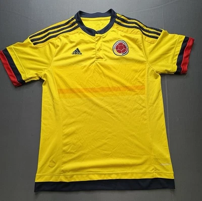 Adidas Columbia 2018 Russia Fifa World Cup Jersey L Yellow Short Sleeve Soccer - Image 1 of 4