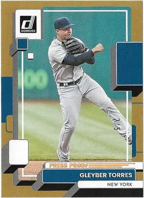 Panini Donruss 2022 - Gleyber Torres Nº226 (Prueba de prensa #2 de 5) **SÚPER RARO** Foto 1 de 4