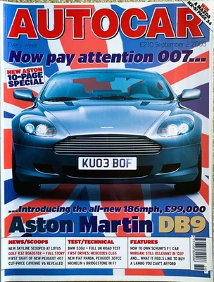 AUTOCAR MAGAZINE 02-SEP-03- Fiat Panda, Mercedes CL65 AMG C215, Aston Martin DB9 - Image 1 of 2