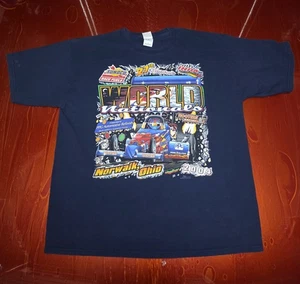 Vintage 04 Sunoco World Nationals 27th Norwalk Ohio Drag Racing Blue T-Shirt XL - Picture 1 of 11