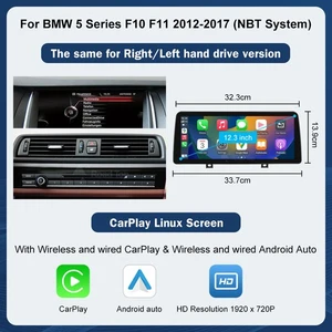 CarPlay Android Auto Touch Screen Wireless For BMW 5 Series F10 F11 2012-17 NBT - Bild 1 von 23