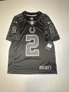 Nike Carson Wentz Colts Jersey Black RFLCTV Mens Medium - Picture 1 of 5
