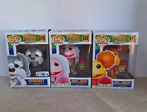 3 Funko Pop 519 522 570 Fraggle Rock 35yrs Red, Mokey Doozers & Sprocket the Dog - Picture 1 of 24