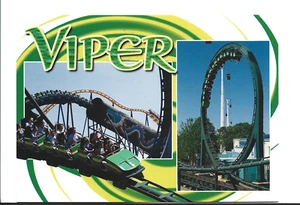 LOTE DE 3 PIEZAS, VIPER, U TWISTER, THRILLER EN SERIE, ASTROWORLD, TX~PARQUE DE ATRACCIONES DE SEIS BANDERAS - Imagen 1 de 3