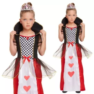 Queen of Hearts Alice In Wonderland World Book Day Fancy Dress Costume - 7-9 Yrs - Picture 1 of 2