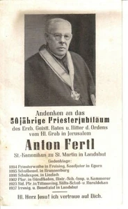 HB Meßopfer Bildchen Andacht Landshut Tittmoning Ritter Orden Jerusalem - Bild 1 von 2