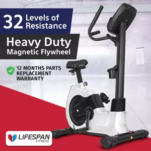 Lifespan Fitness EXC-100 Commercial Upright Exercise Bike 32 Lv Mag Resistance - Picture 1 of 10