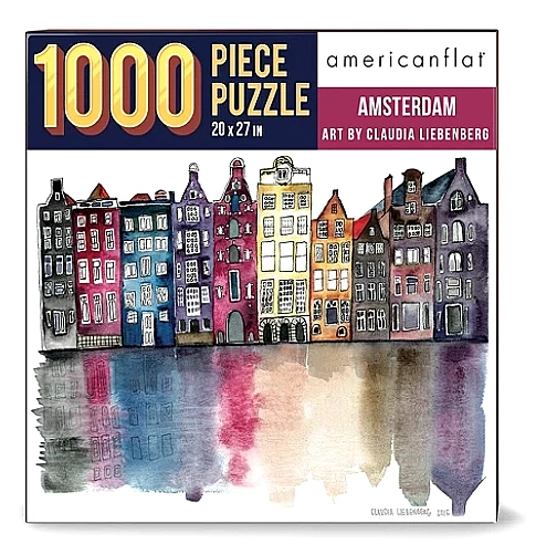 Jigsaw Puzzle 1000 Pcs Amsterdam by Americanflat 20" x 27" NEW Gift Box - Image 1 of 1