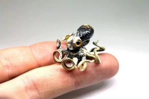 Small Glass Octopus glass figurine Miniature Octopus Little Glass - Bild 1 von 5