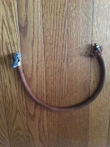 Vintage flexible Braided pumping gauge pipe hose w/ Flip-lever inflator head - Afbeelding 1 van 4