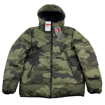 NWT Nike Puffer Jacket Men Sz L Green Camo Therma-Fit Primaloft Hooded DQ4935 - Image 1 of 4