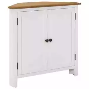 vidaXL Corner Cabinet 80x33.5x78 cm Solid Oak Wood - Picture 1 of 9