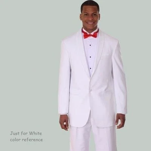 Men's Brand New Shawl Lapel 2-Button Tuxedo Suit with Pants Black, White T822 - Picture 1 of 6