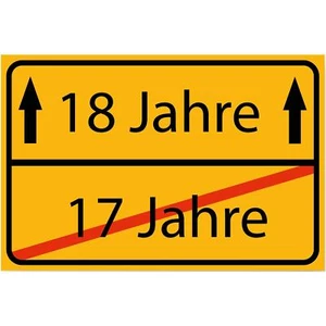 Schild 18 Jahre Geburtstag Schild Deko Party AluDibond Ortsschild 18. Birthday - Bild 1 von 4