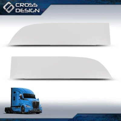Ajuste para 2013+ Kenworth T680/T880 2 piezas acero inoxidable 8" moldura de ventana picada Foto 1 de 4