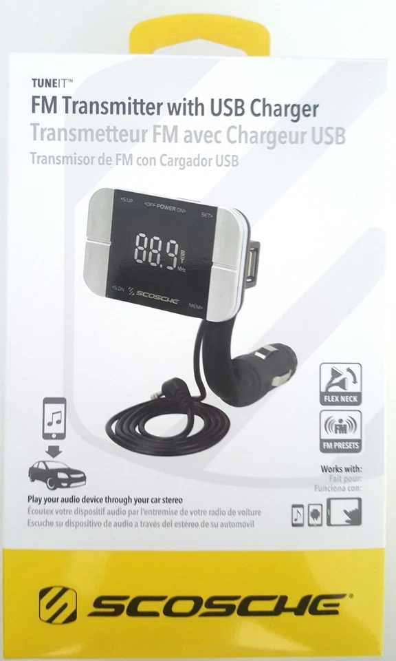 Scosche FMTD3PRO FM Transmitter With USB Charger